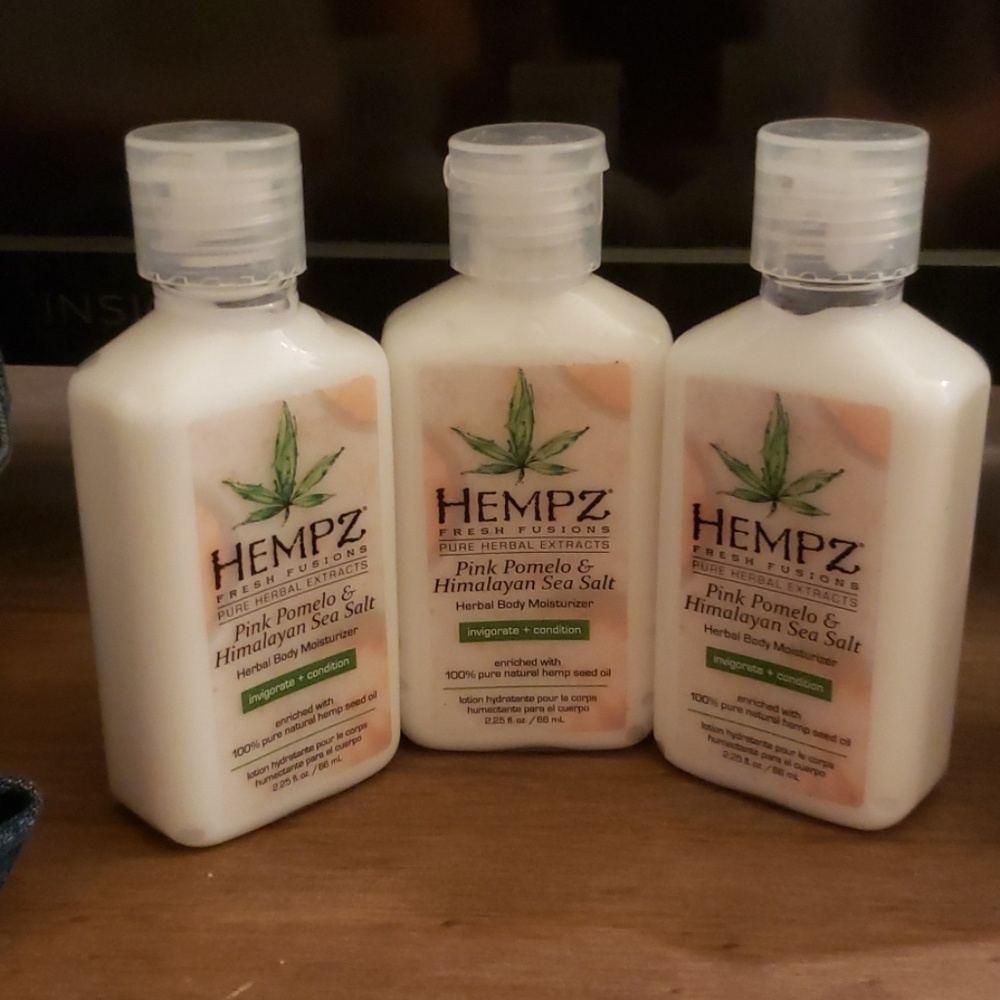 Hempz pink pomelo travel size 3 pack